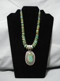 Best Vintage Native American Navajo Delbert Gordan Royston Turquoise Sterling Silver Necklace-Nativo Arts
