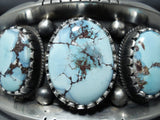 One Of The Finest Ever Native American Navajo Dry Creek Turquoise Sterling Silver Bracelet-Nativo Arts