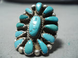 Elsie Yazzie Vintage Navajo Turquoise Sterling Silver Ring Native American Old-Nativo Arts