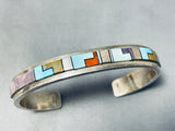 Important Vintage Native American Navajo Oscar Alexius (d) Turquoise Sterling Silver Bracelet-Nativo Arts