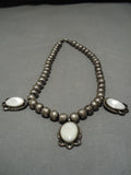 Stunning Vintage Navajo Sterling Silver Native American Pearl Necklace-Nativo Arts