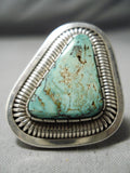 Impressive Vintage Native American Navajo Royston Turquoise Sterling Silver Ring-Nativo Arts