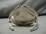 Tremendous Vintage Native American Navajo Green Turquoise Sterling Silver Bracelet-Nativo Arts