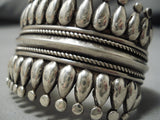 Important Vintage Navajo Larry Tsinnie Sterling Silver Native American Bracelet-Nativo Arts