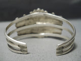 Excellent Vintage Native American Navajo Turquoise Sterling Silver Bracelet Old-Nativo Arts