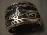 113 Grams Extra Wide Very Rare Vintage Navajo Native American Jewelry jewelry Thomas Singer Bracelet-Nativo Arts