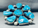 Cecil Atencio 58 Grams Powerful Vintage Native American Navajo Turquoise Ring-Nativo Arts