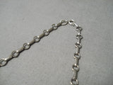 Incredible Detailed Vintage Native American Navajo Turquoise Sterling Silver Swgmented Necklace-Nativo Arts