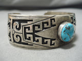 Astounding Vintage Navajo Rug Sterling Silver Native American Bracelet-Nativo Arts
