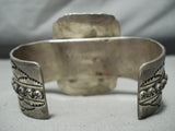 Signed Biggest Vintage Native American Navajo Royston Turquoise Sterling Silver Bracelet-Nativo Arts