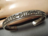 Authentic Vintage Native American Navajo Thomas Singer Sterling Silver Bracelet Old-Nativo Arts
