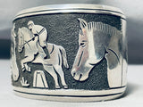 Horse Rider Vintage Thomas Singer Native American Navajo Sterling Silver Bracelet-Nativo Arts