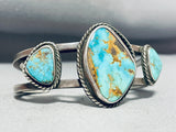 Magnificent Vintage Native American Navajo Royston Turquoise Sterling Silver Bracelet-Nativo Arts