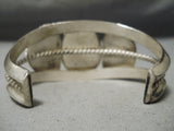 Outstanding Vintage Native American Navajo Pilot Mountain Turquoise Sterling Silver Bracelet-Nativo Arts