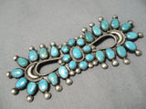 Earlier Vintage Navajo Turquoise Sterling Silver Native American Pin Old-Nativo Arts