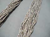 Native American One Of The Best Ever Vintage Santo Domingo Heishi Sterling Silver Necklace-Nativo Arts