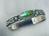 Important Al Jake Native American Navajo Royston Turquoise Sterling Silver Bracelet-Nativo Arts