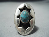 Rare Red Mountain Turquoise Vintage Native American Navajo Sterling Silver Ring Old-Nativo Arts