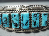 Important Vintage Native American Navajo Sleeping Beauty Turquoise Sterling Silver Bracelet-Nativo Arts