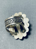 Amazing Native American Navajo Sterling Silver Buffalo Ring-Nativo Arts