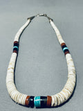 Native American Gorgeous Vintage Santo Domingo Turquoise Shell Pipestone Necklace-Nativo Arts
