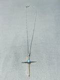 Important Vintage Native American Zuni Sleeping Beauty Turquoise Sterling Silver Necklace-Nativo Arts