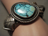 118 Gram Hvy Museum Vintage High Grade Lone Mountain Turquoise Native American Jewelry Silver Bracelet-Nativo Arts