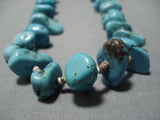 118 Grams!! Vintage Navajo Turquoise Nugget Heshi Native American Necklace Old-Nativo Arts