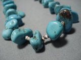 118 Grams!! Vintage Navajo Turquoise Nugget Heshi Native American Necklace Old-Nativo Arts