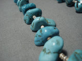 118 Grams!! Vintage Navajo Turquoise Nugget Heshi Native American Necklace Old-Nativo Arts