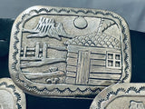 One Of The Most Detailed Ever All Silver Sterling Vintage Native American Navajo Concho Belt-Nativo Arts