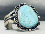 Heavy 90 Gram Native American Navajo Old Turquoise Sterling Silver Bracelet-Nativo Arts