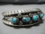 Museum Vintage Native American Navajo Bisbee Turquoise Sterling Silver Bracelet-Nativo Arts