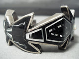 Native American Very Important Vintage Yaqui Danny Romero Opal Sterling Silver Inlay Bracelet-Nativo Arts