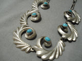 Exceptional Vintage Native American Navajo Choker Style Turquoise Sterling Silver Necklace-Nativo Arts
