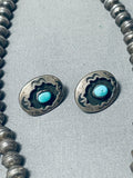 Willy Carviso Vintage Native American Navajo Turquoise Sterling Silver Necklace Old-Nativo Arts
