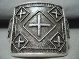 Tremendous Native American Navajo Sterling Silver Bracelet Signed-Nativo Arts