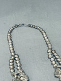 Symbolic Vintage Native American Navajo Sterling Silver Squash Blossom Necklace Kachina-Nativo Arts