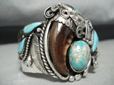Native American Important Francisco Gomez Turquoise Sterling Silver Bracelet-Nativo Arts