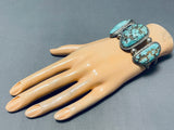 Chumnky Nugget Signed Vintage Native American Navajo Sterling Silver Bracelet-Nativo Arts