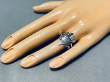 Incredible Symbolic Horny Toad Native American Navajo Sterling Silver Toad Ring-Nativo Arts