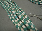 Native American Important Jose Coriz Santo Domingo Sterling Silver Green Turquoise Necklace-Nativo Arts