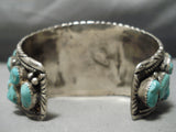 One Of The Best Vintage Native American Navajo Persin Turquoise Sterling Silver Bracelet-Nativo Arts