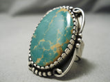 Important Vintage Verdy Jake Turquoise Sterling Silver Native American Ring-Nativo Arts