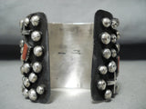 Monster Native American Navajo Coral Sterling Silver Bracelet-Nativo Arts