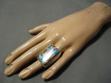 Astonishing Vintage Native American Navajo Sterling Silver Wildhorse Turquoise Ring-Nativo Arts