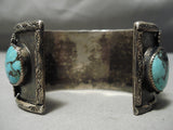 Museum Vintage Native American Navajo Billie Salvido Turquoise Sterling Silver Bracelet-Nativo Arts
