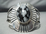 Rare Vintage Native American Navajo Agate Sterling Silver Bursting Bracelet Old-Nativo Arts
