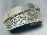 Heavy 161 Gram Vintage Native American Navajo Sterling Silver Bracelet-Nativo Arts