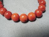 Incredible Singer Navajo Coral Sterling Silver Necklace Native American-Nativo Arts